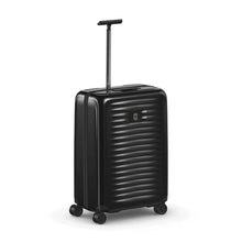 Load image into Gallery viewer, Angled front view of the hard side case with the telescopic handle extended.