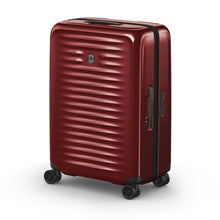 Load image into Gallery viewer, Front Angled View of the suitcase with the handle retracted.