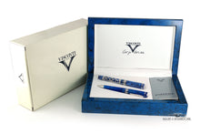 Load image into Gallery viewer, The pens in their blue presentation box with the included outer box and pamphlet.