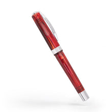 Load image into Gallery viewer, The red fountain pen with the cap on, closed.