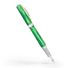 Load image into Gallery viewer, The green fountain pen with the cap posted.