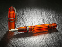 Load image into Gallery viewer, Visconti Homo Sapiens Demo Stones Fountain Pen Mandarin Garnet, Uncapped