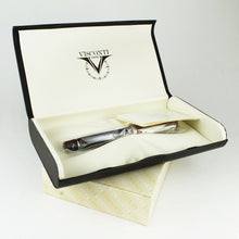 Load image into Gallery viewer, The fountain pen with all its contents: The plastic sleeve, small document, presentation box, and outer box.