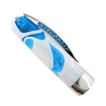 Load image into Gallery viewer, Visconti Opera Master Antarctica Fountain Pen, Cap Only. The sides of the clip have the word VISCONTI engraved.