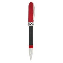 Load image into Gallery viewer, Side view of the rollerball pen with the cap posted at the end of the barrel. Set on a white background.