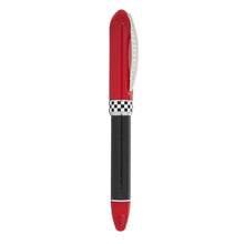 Load image into Gallery viewer, Side view of the rollerball pen with the cap on, closed. Set on a white background.