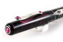 Load image into Gallery viewer, Visconti Richelieu Burgundy/Sterling Silver Limited Edition Fountain Pen Cap close-up