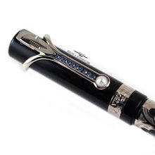 Load image into Gallery viewer, Close up to the Fountain Pen's cap showing the diamonds and a pearl.