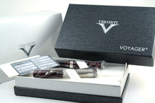 Load image into Gallery viewer, The fountain pen arranged with its presentation box, outer box, portable ink tube, and documents.