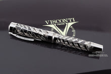 Load image into Gallery viewer, Side view of the fountain pen with the cap on. Placed on top of the presentation box lid.