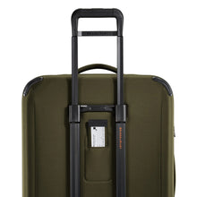 Load image into Gallery viewer, Briggs & Riley ZDX Large Expandable Spinner Luggage - Hunter Green
Image of Hide-Away retractable ID Tag
	Height	Width	Depth	Weight
US	 29"	         20"	         12"	        11.4 lbs.
EU	73.7 cm	 50.8 cm	 30.5 cm	5.2 kg