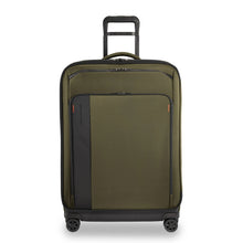 Load image into Gallery viewer, Briggs & Riley ZDX Large Expandable Luggage - Hunter Green
Image of Front Panel View
	Height	Width	Depth	Weight
US	 29"	         20"	         12"	        11.4 lbs.
EU	73.7 cm	 50.8 cm	 30.5 cm	5.2 kg