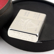 Load image into Gallery viewer, The side of the Zippo Limited Edition Popeye Travel Clock - it reads ZIPPO MFG CO. Bradford, PA E Zippo XII PAT. 2032695 MADE IN USA"