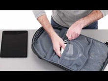 Load and play video in Gallery viewer, Review of the travel backpack, featuring the foldable panel divider, spacious interior, organization pockets, laptop and tablet sections, and compatible accessories, which are sold separately.