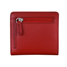 Load image into Gallery viewer, Back view of the red wallet.