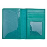 Load image into Gallery viewer, Interior view of the aqua wallet.