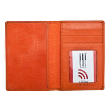 Load image into Gallery viewer, Interior view of the orange wallet.
