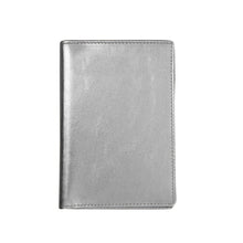 Load image into Gallery viewer, Front view of the Silver wallet.