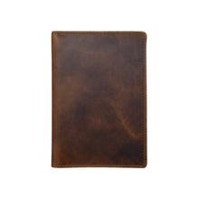 Load image into Gallery viewer, Front view of the Rustic brown wallet.