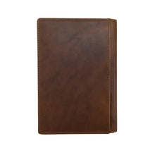 Load image into Gallery viewer, Back view of the Rustic Brown wallet.