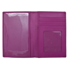 Load image into Gallery viewer, Interior view of the orchid magenta wallet.