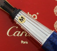 Load image into Gallery viewer, Cartier Pasha de Cartier LE Blue & Silver Fountain Pen (8165) - 1989