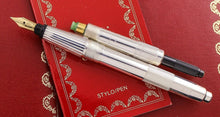 Load image into Gallery viewer, Cartier Pasha de Cartier LE Blue & Silver Fountain Pen (8165) - 1989