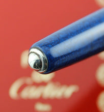 Load image into Gallery viewer, Cartier Pasha de Cartier LE Blue & Silver Fountain Pen (8165) - 1989