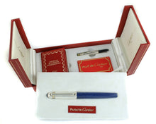 Load image into Gallery viewer, Cartier Pasha de Cartier LE Blue & Silver Fountain Pen (8165) - 1989