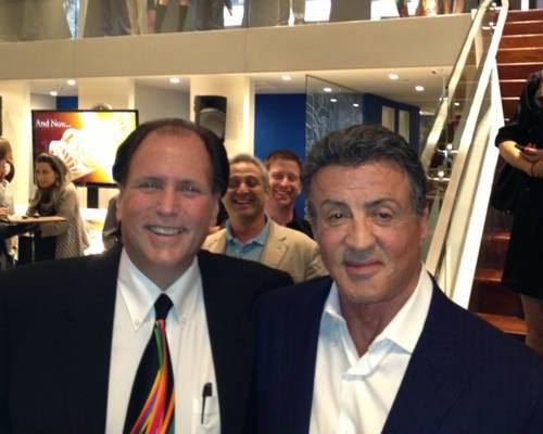 Eddie Kallman next to Silverster Stallone 