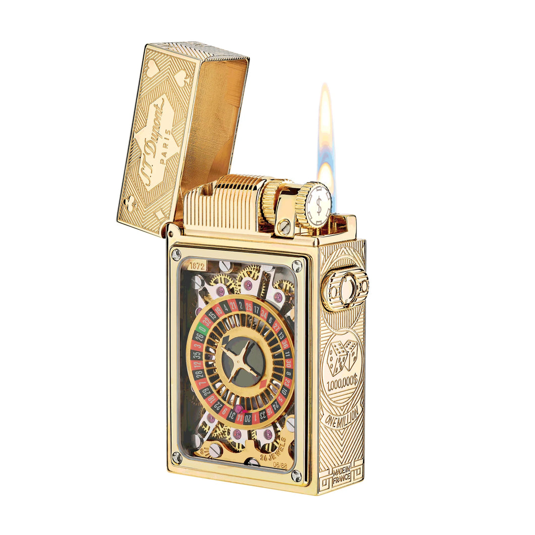 S.T. Dupont Golden Casino Pocket Complication Lighter - Special Order