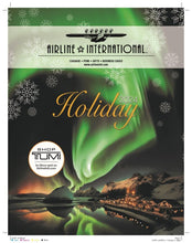 Load image into Gallery viewer, Image of Front Cover of 2024 Holiday Catalog.  Featuring Green Aurora Borealis on Christmas setting
