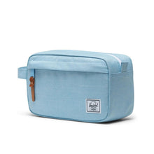 Load image into Gallery viewer, Angled view of the bluebell crosshatch chapter kit bag.
