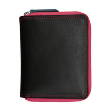 Load image into Gallery viewer, Small Multi-Color Zip Wallet - Black Brights
