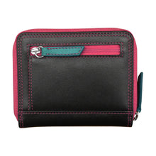 Load image into Gallery viewer, Small Multi-Color Zip Wallet - Black Brights
