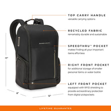 Load image into Gallery viewer, HTA Medium Widemouth Black Backpack
