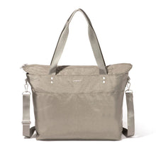 Load image into Gallery viewer, Front view of the bag in sterling silver (gray) color. Set on a white background. 
