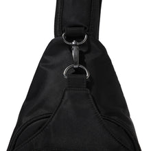 Load image into Gallery viewer, Close up to the clip on the sling bag on a white background. 
