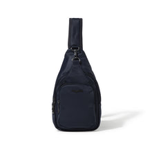 Load image into Gallery viewer, Front view of the navy bag on a white background. 
