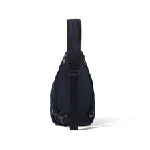 Load image into Gallery viewer, Back view of the navy bag on a white background. 
