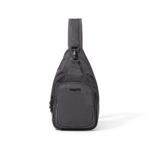 Load image into Gallery viewer, Front view of the Smoke (gray) bag on a white background. 
