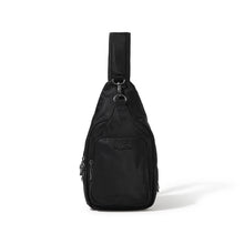 Load image into Gallery viewer, Front view of the black bag on a white background. 
