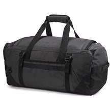 Load image into Gallery viewer, Black High Sierra duffel backpack with top padded carry handles.
