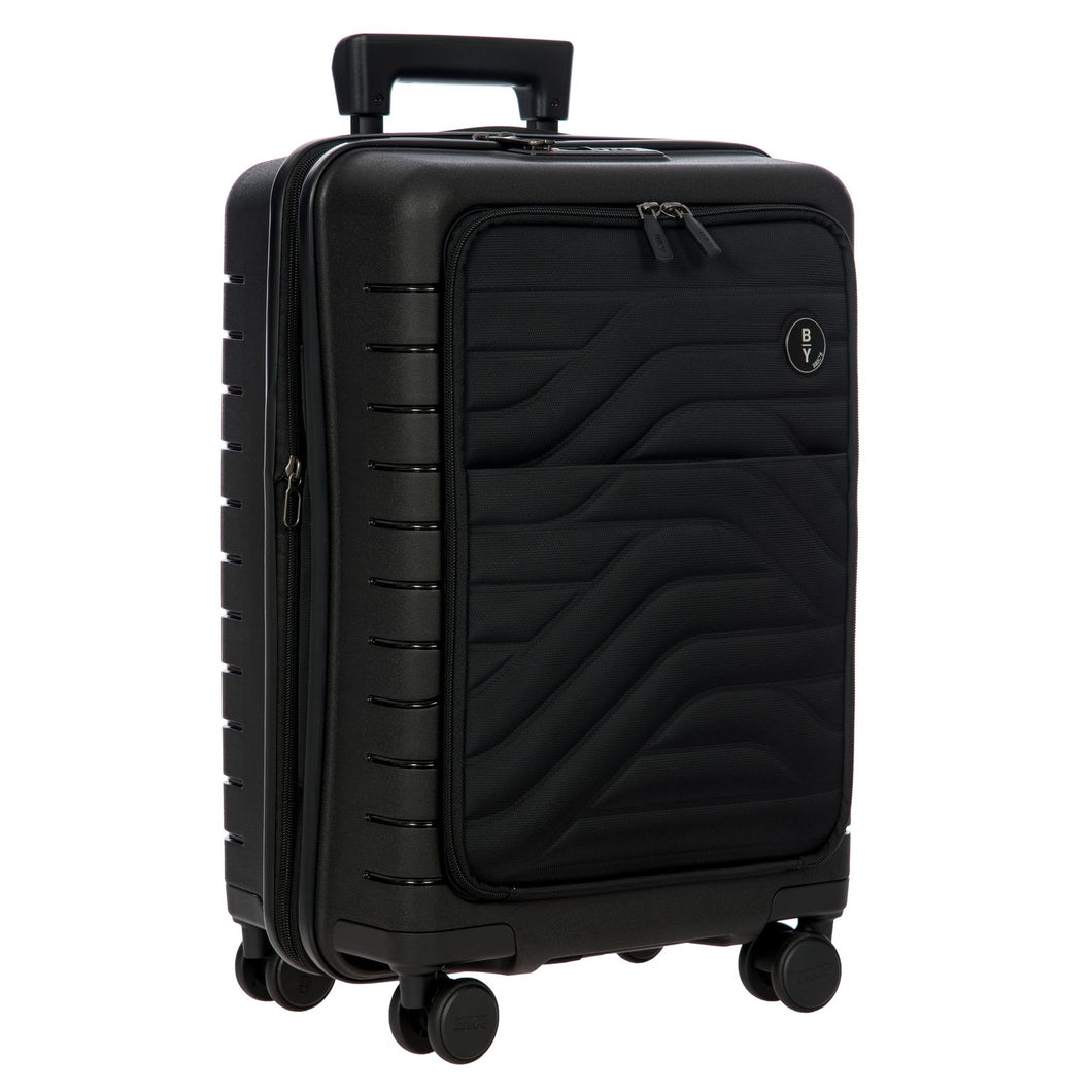 Ulisse B/Y Black Expandable Carry-On w/Pocket