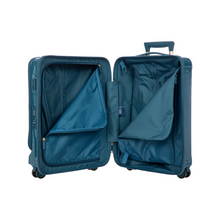 Load image into Gallery viewer, Opened view of the suitcase on a white background. Both sides feature zipper-closed compartments. 
