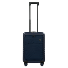 Load image into Gallery viewer, Front view of the suitcase on a white background. The telescopic handle is pulled all the way up.
