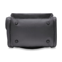 Load image into Gallery viewer, View of the steel gray underseat duffle bag&#39;s Bottom Panel. It features 4 no-skid feet.

