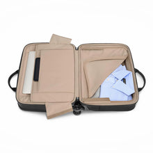 Load image into Gallery viewer, The spinner brief fully opened. The zipper compartments allow for your belongings to be held in place.
