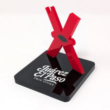 Load image into Gallery viewer, Monumento a la Mexicanidad “La X” Ciudad Juárez Acrylic Miniature Statue
