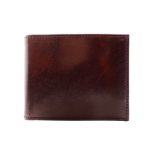 Load image into Gallery viewer, Sierra Italian Leather Billfold - Brown - Front
